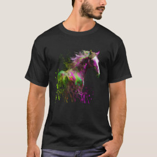Schönes Pferd Splash Reitsport Pferdetrainer T-Shirt