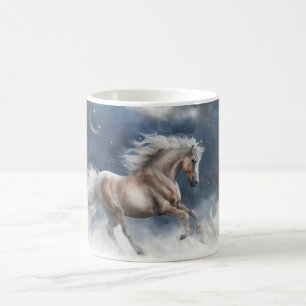 Schönes Pferd und zunehmender Mond  Kaffeetasse