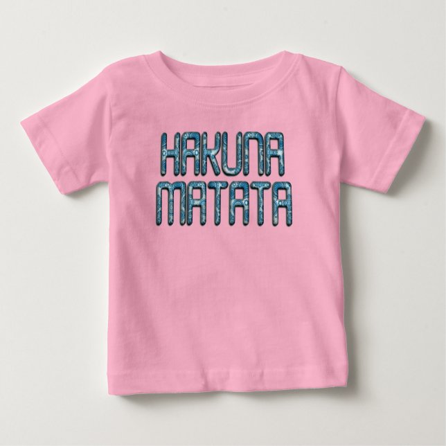Schönes Phantastisches 3D-Swahili Hakuna Matata Te Baby T-shirt (Vorderseite)