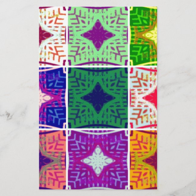 Schönes Phantastisches afrikanisches Druckmuster Briefpapier (Vorderseite)