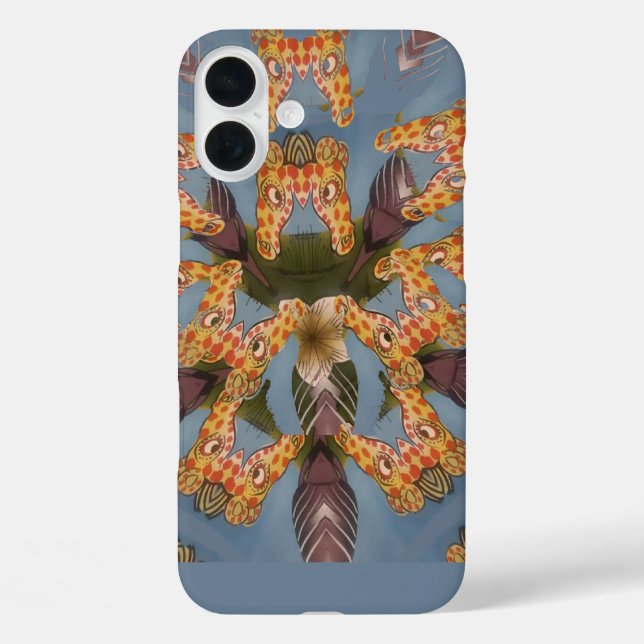Schönes phantastisches afrikanisches Giraffenmuste iPhone 16 Plus Hülle (Rückseite)