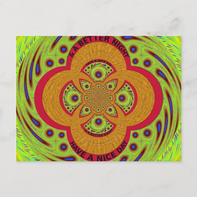 Schönes phantastisches afrikanisches Mandala-Muste Postkarte (Vorderseite)