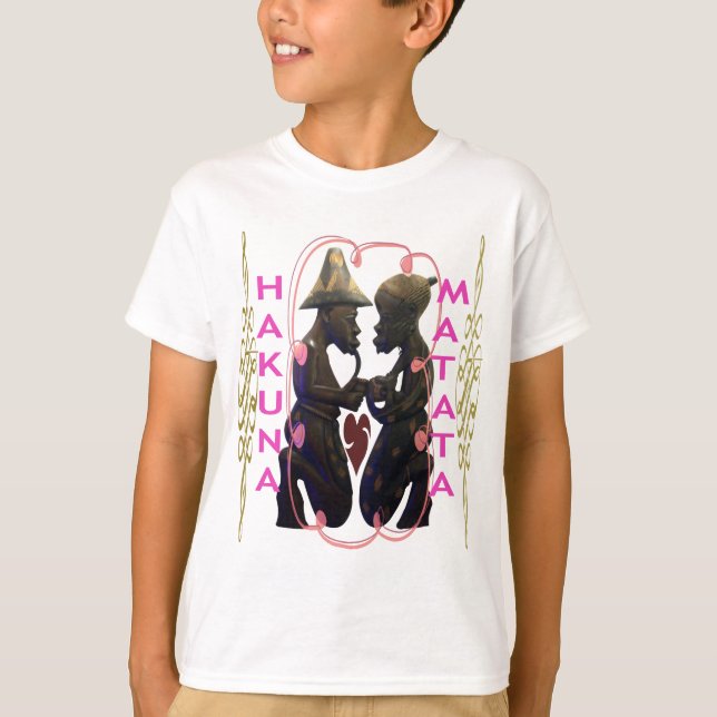 Schönes Phantastisches Afrikanisches Paar: Eine ro T-Shirt (Vorderseite)