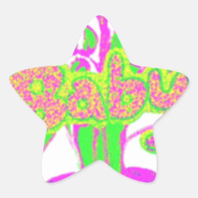 Schönes Phantastisches Baby Pink Inspiration Blume Stern-Aufkleber (Vorderseite)