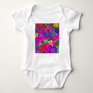 Schönes Phantastisches Blumenmuster Baby Strampler