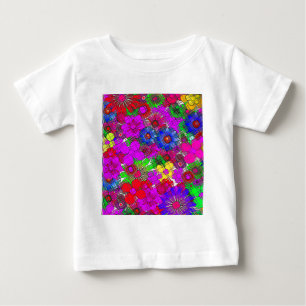 Schönes Phantastisches Blumenmuster Baby T-shirt
