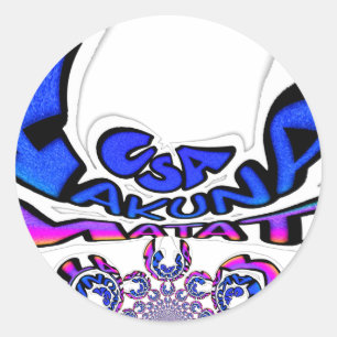 Schönes, Phantastisches Design von USA Fun Text Ar Runder Aufkleber