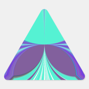 Schönes phantastisches Lila Cyan Motiv Design Dreieckiger Aufkleber