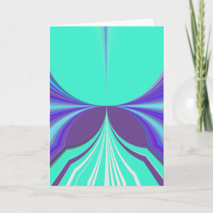 Schönes phantastisches Lila Cyan Motiv Design Karte