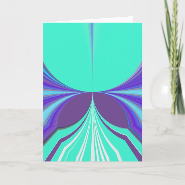 Schönes phantastisches Lila Cyan Motiv Design Karte (Vorderseite)