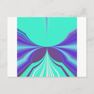 Schönes phantastisches Lila Cyan Motiv Design Postkarte