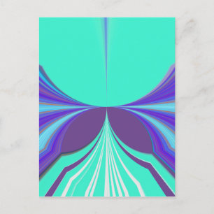 Schönes phantastisches Lila Cyan Motiv Design Postkarte