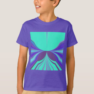 Schönes phantastisches Lila Cyan Motiv Design T-Shirt