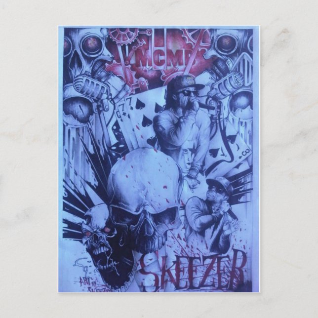 Schönes phantastisches Online-Skeezers-Kunstproduk Postkarte (Vorderseite)