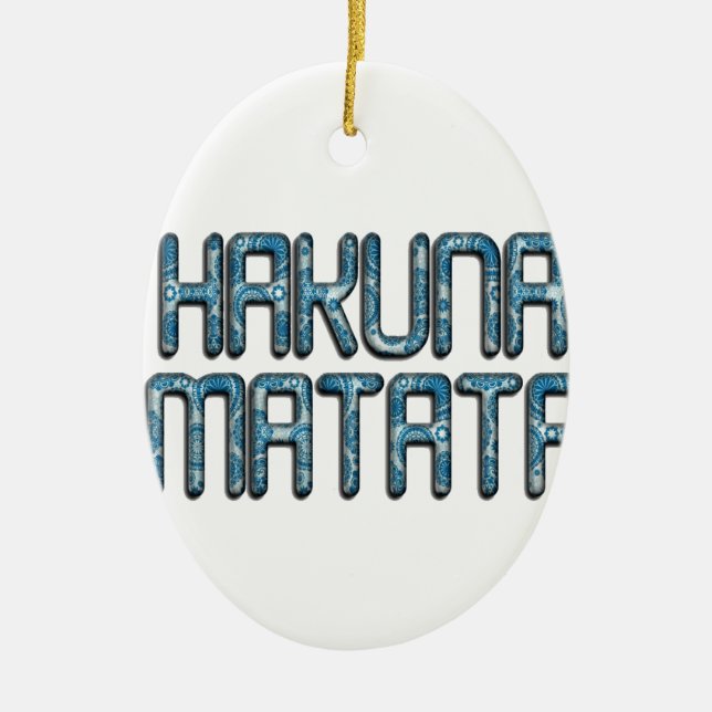 Schönes phantastisches Swahili-Textquotendesign Keramik Ornament (Vorne)