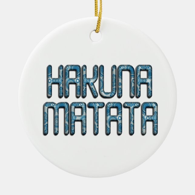 Schönes phantastisches Swahili-Textquotendesign Keramikornament (Vorne)