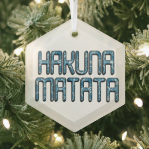 Schönes phantastisches Swahili-Textquotendesign Ornament Aus Glas