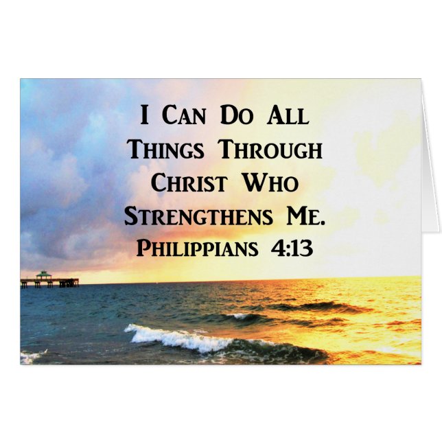 SCHÖNES PHILIPPIANS 4:13 SCRIPTURE-FOTO (Vorderseite (Horizontal))