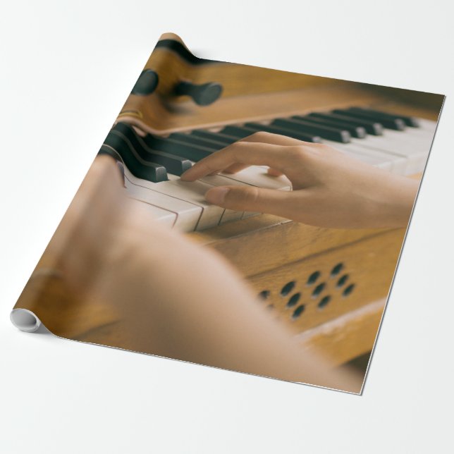 Schönes Piano Geschenkpapier (Ungerollt)