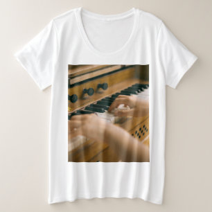 Schönes Piano Große Größe T-Shirt