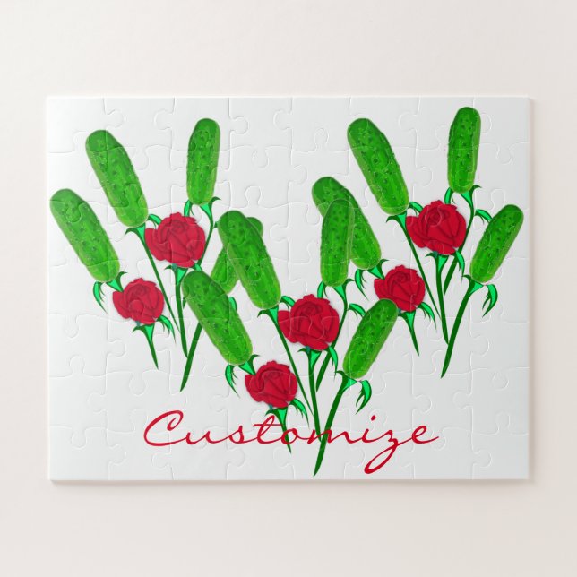 Schönes Pickle Bouquet mit Rose Thunder_Cove (Horizontal)