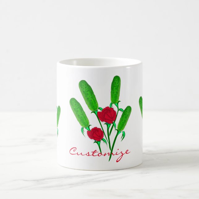 Schönes Pickle Bouquet mit Rose Thunder_Cove Kaffeetasse (Mittel)