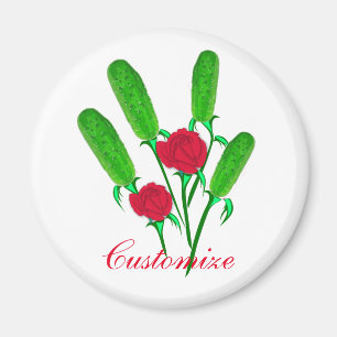 Schönes Pickle Bouquet mit Rose Thunder_Cove Magnet