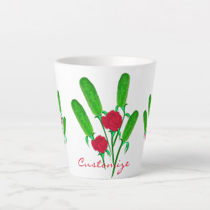 Schönes Pickle Bouquet mit Rose Thunder_Cove Milchtasse