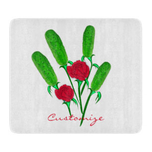 Schönes Pickle Bouquet mit Rose Thunder_Cove Schneidebrett