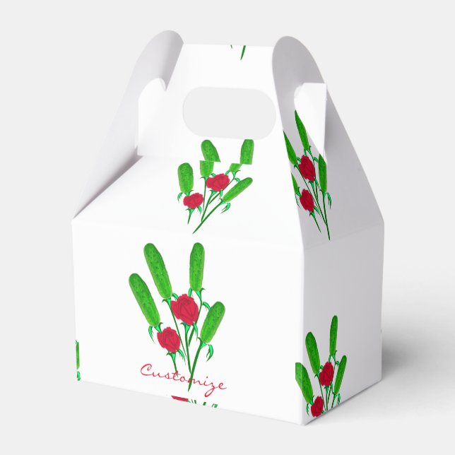 Schönes Pickle Bouquet mit RosesThunder_Cove Geschenkschachtel (Vorderseite)