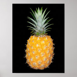 Schönes PINEAPPLE Poster auf schwarzem Hintergrund