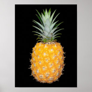 Schönes PINEAPPLE Poster auf schwarzem Hintergrund