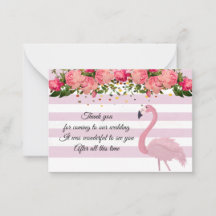 Schönes Pink Flamingo Danke Cards