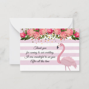 Schönes Pink Flamingo Danke Cards Mitteilungskarte