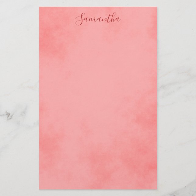 Schönes Pink-Parchment-Geschirr Briefpapier (Vorderseite)
