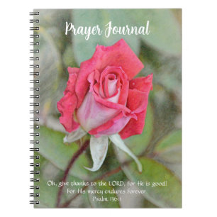 Schönes Pink Rose Faith Praetjournal Notizblock