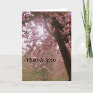 Schönes Pink Tree Blossom Danke Karte