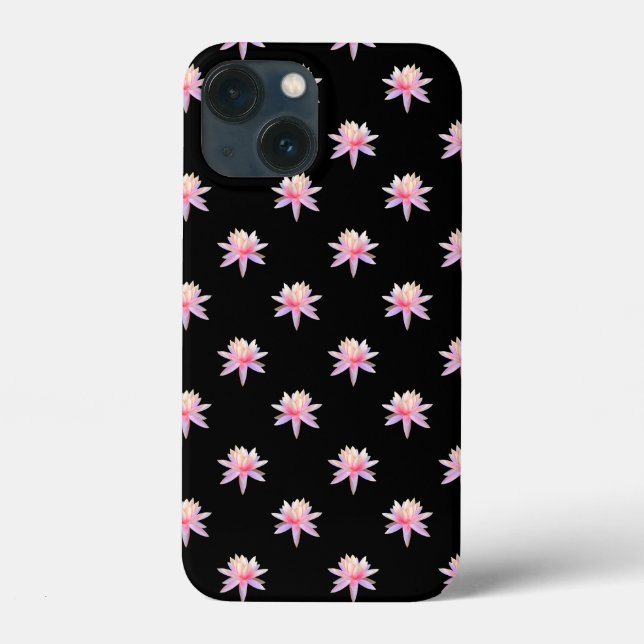 Schönes Pink White Lotus Blume Muster Case-Mate iPhone Hülle (Rückseite)