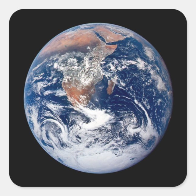 Schönes Planet-Erde-Sticker-Set Quadratischer Aufkleber (Vorderseite)