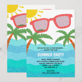 schönes Pool-Party | Sommer Geburtstag Einladung