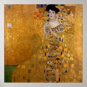 Schönes Porträt einer Dame von Gustav Klimt,Deco Poster