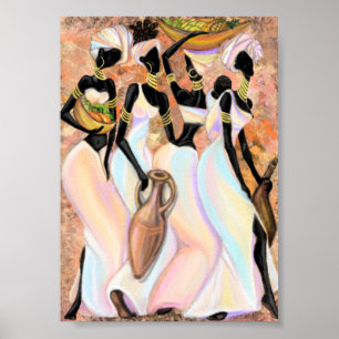 Schönes Poster afrikanischer Damen - Moderne Maler