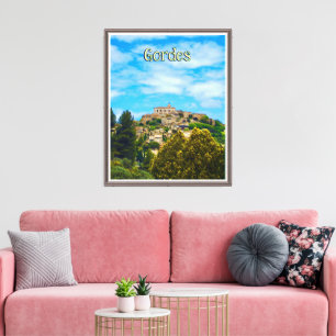 Schönes provenzalisches Bergdorf Gordes Leinwanddruck