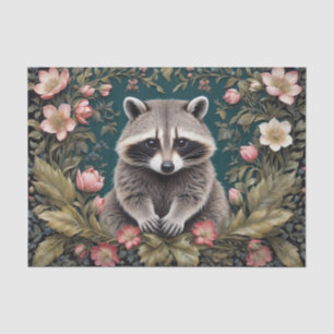 Schönes Racoon Pink Floral Seidenpapier