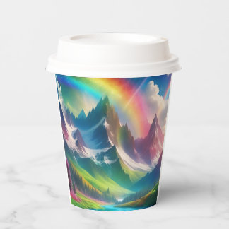 Schönes Rainbow Fantasy Realm Pappbecher