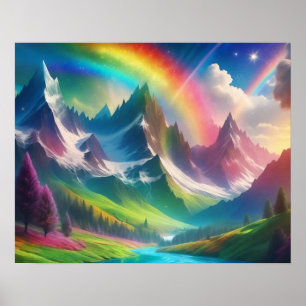 Schönes Rainbow Fantasy Realm Poster