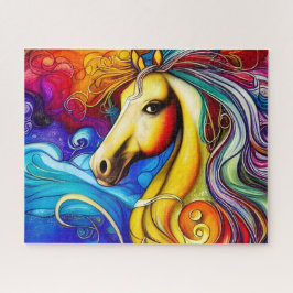 Schönes Rainbow Horse Portrait