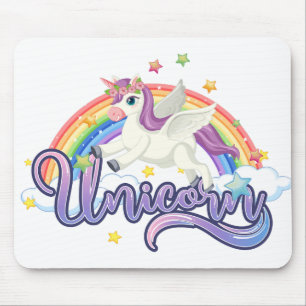 Schönes Rainbow Unicorn Mousepad