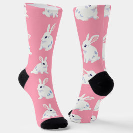 Schönes, realistisch weißes, rosa Muster Socken