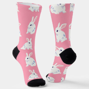 Schönes, realistisch weißes, rosa Muster Socken
